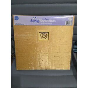 Vintage Joann Scrapbook 12x12 Acid Free 10 Sheet Gold Metal Heart Album